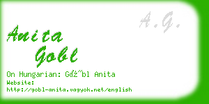 anita gobl business card